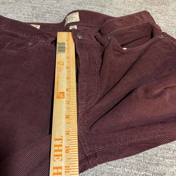 J. Crew Factory Men's Straight Jeans - Rich Burgundy - Picture 4 of 12